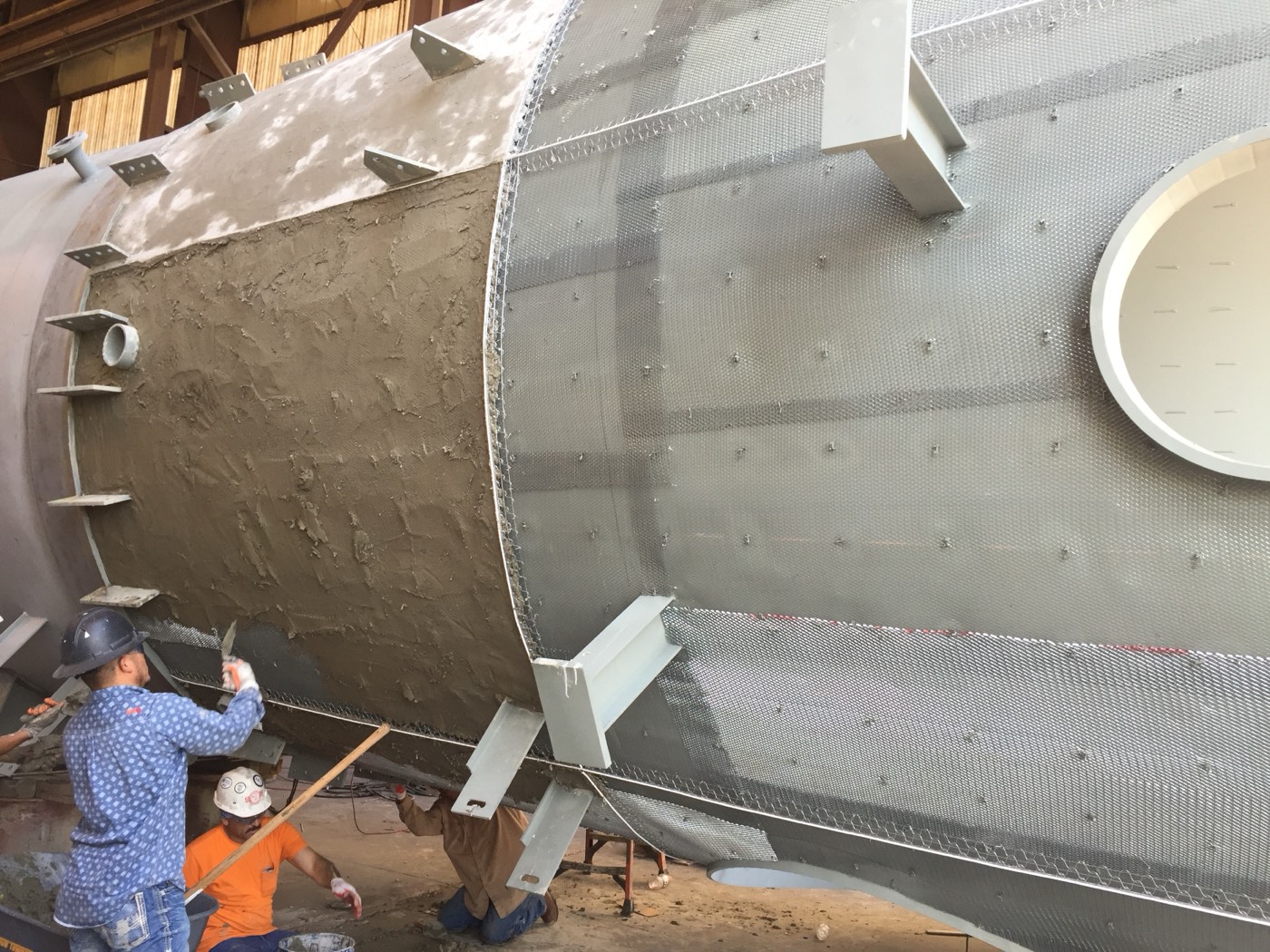 Stellar fireproofing work in progress at a plant site